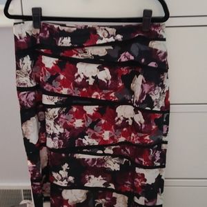 Floral pencil skirt